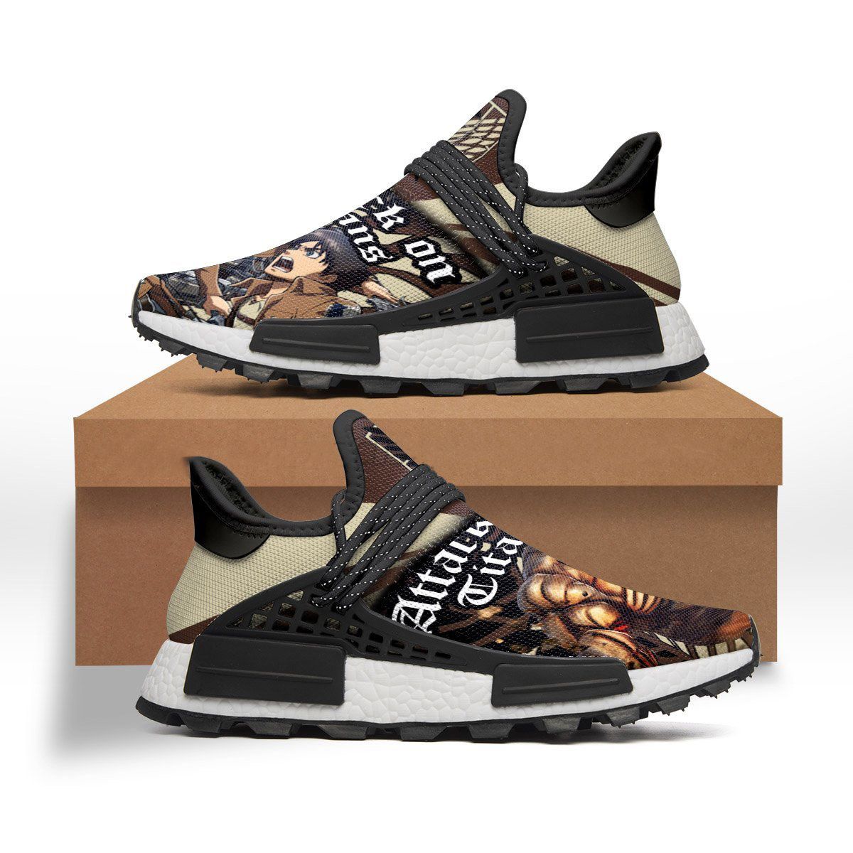 Attack On Titan Shoes Characters Custom Anime Sneakers NMD Sneakers VH3