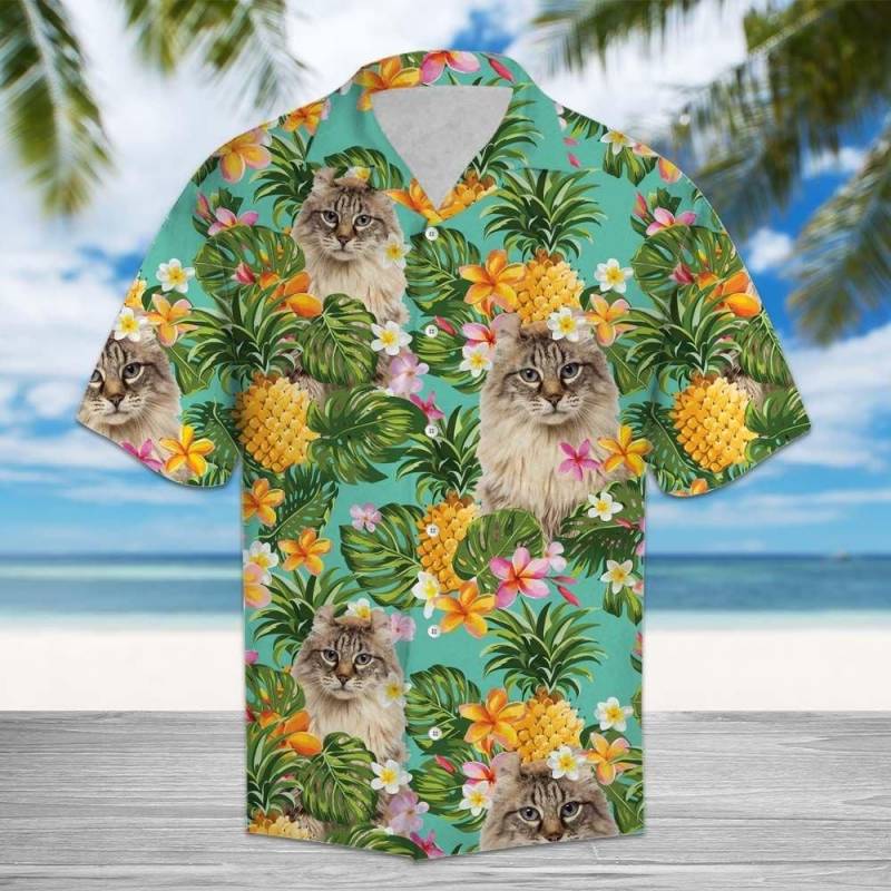 Artsyhomes Tropical Pineapple American Curl Hawaiian Ha69032