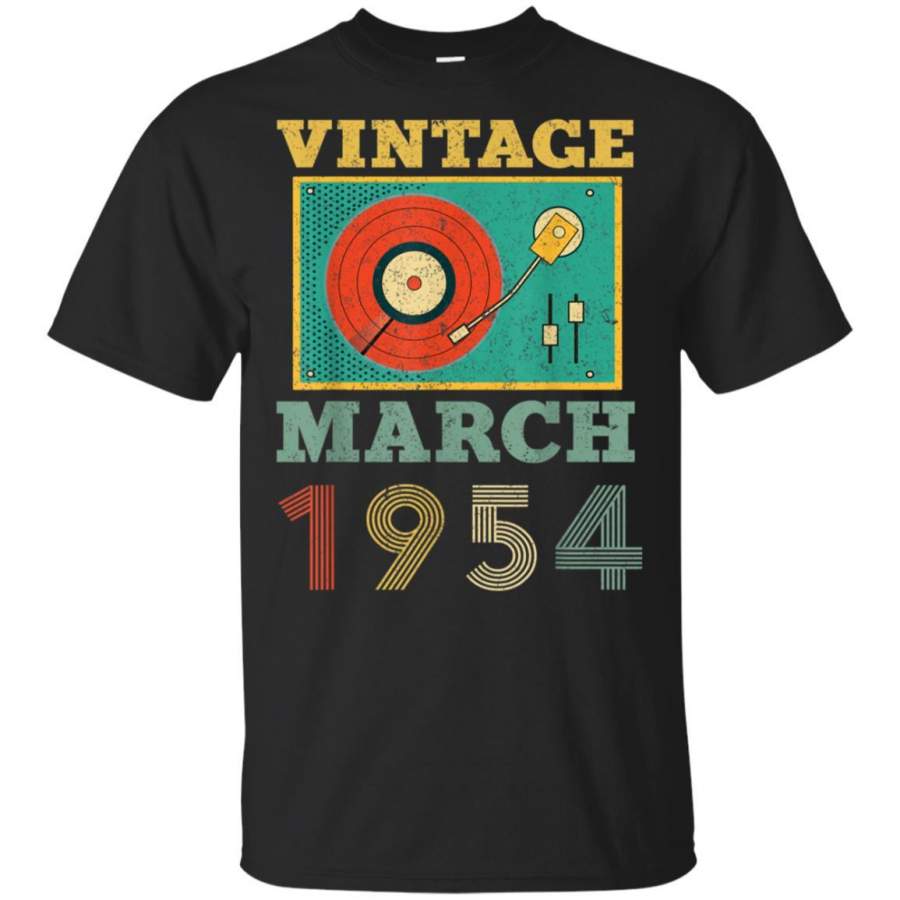 Vintage March 1954 Record Player Vinyl 65 Years Old Shirt