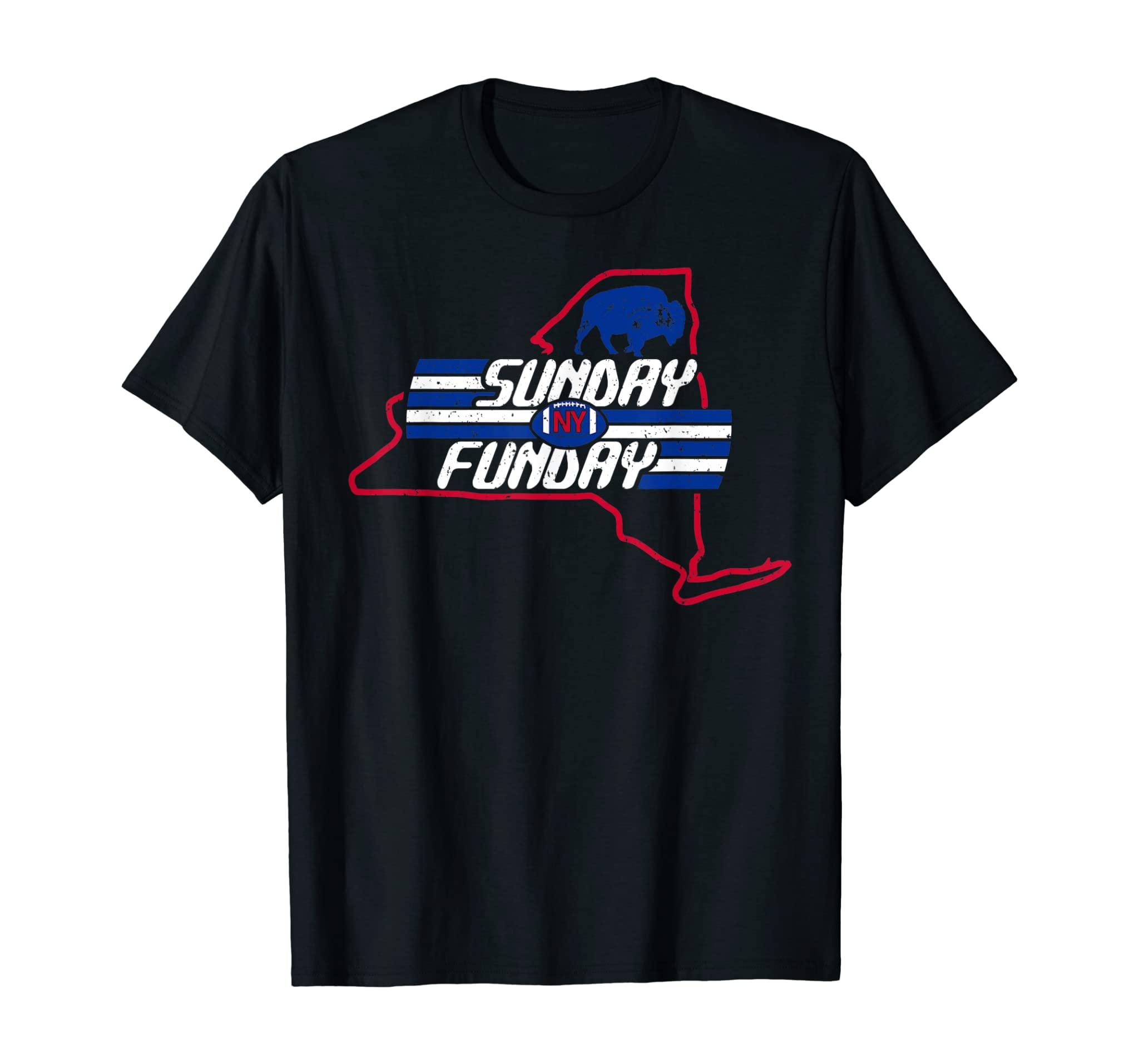 Vintage Sunday Funday Buffalo Football Retro Varsity T-Shirt