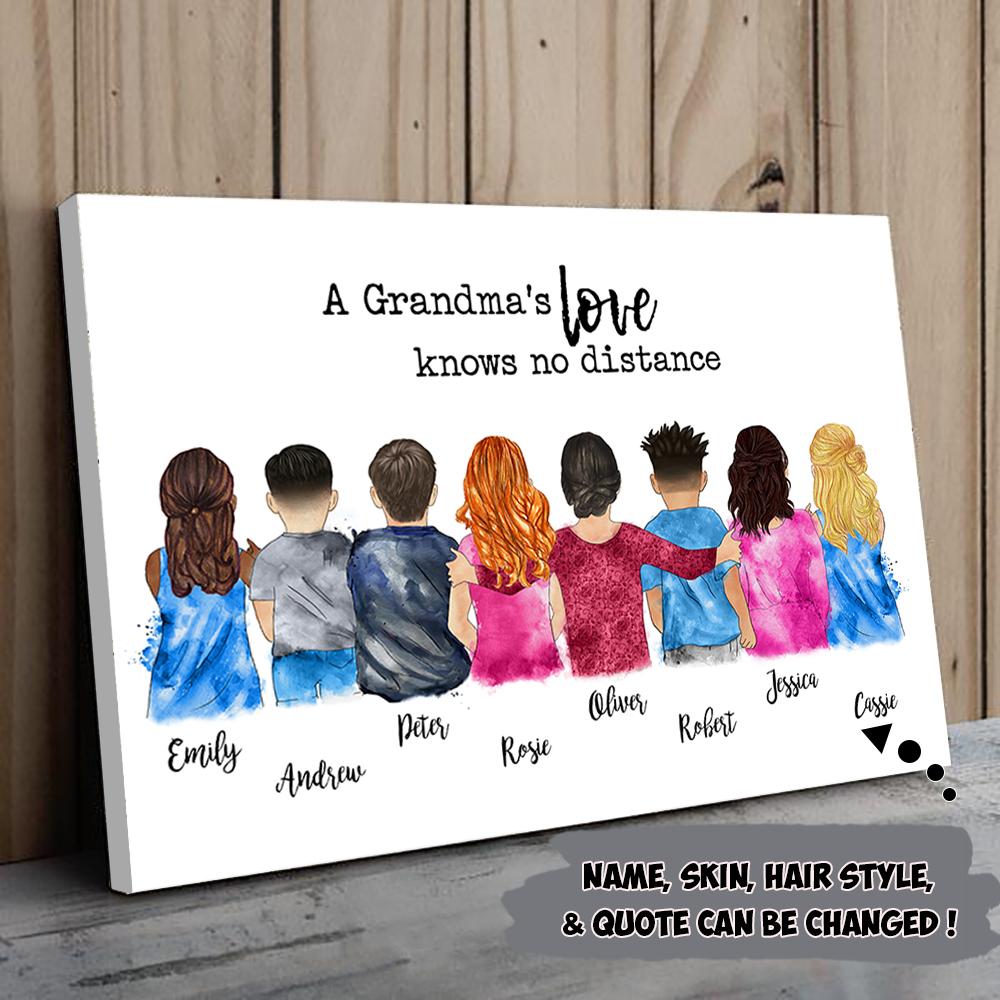 Custom Grandma’S Hug, Mother’S Hug Mom/Daughters/Sons, Sisters/Brothers Poster Canvas, Perfect Gift For Mother’S Day, Uond