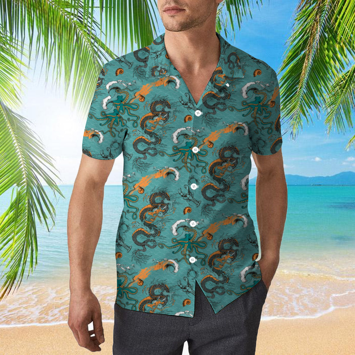 Dragon Octopus And Sea Voyages Hawaiian Shirt | For Men & Women | Hw399