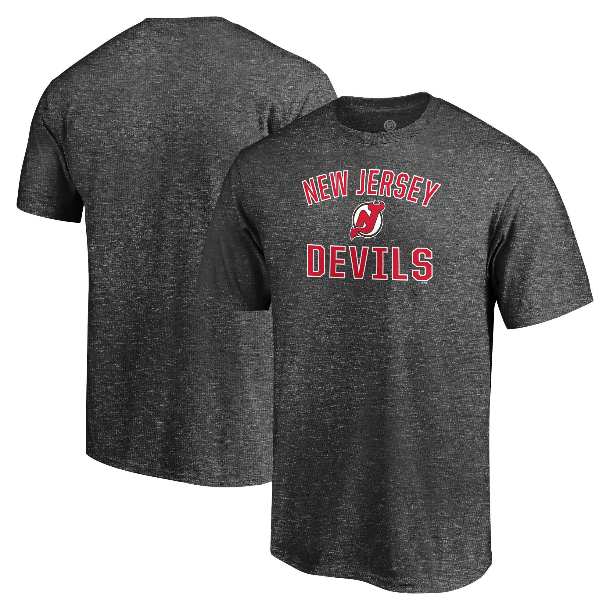 Men’S Fanatics Branded Charcoal New Jersey Devils Big & Tall Victory Arch Team T-Shirt