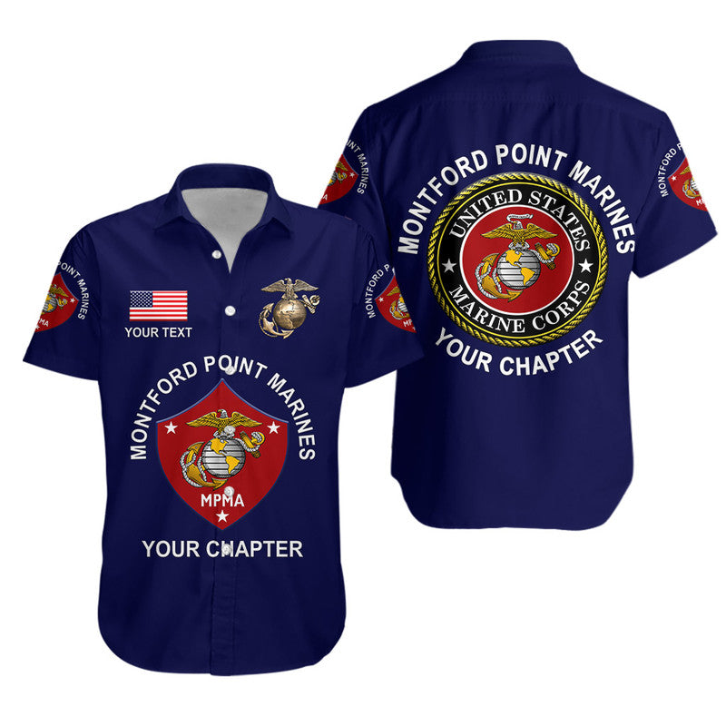 (Custom) Montford Point Marines Hawaiian Shirt African-American Marine Corps Original – Navy Blue Lt8