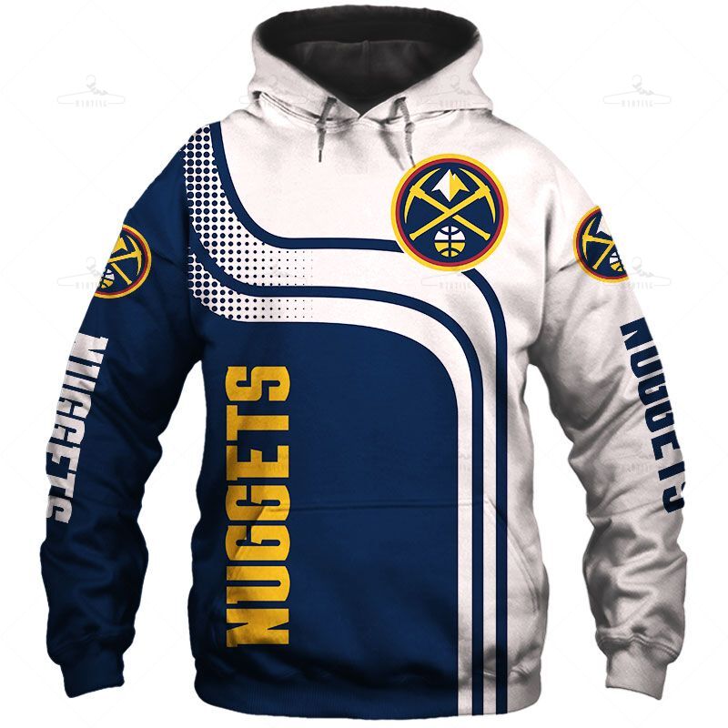 Denver Nuggets Hoodie 3D  Basketball Sweatshirt S