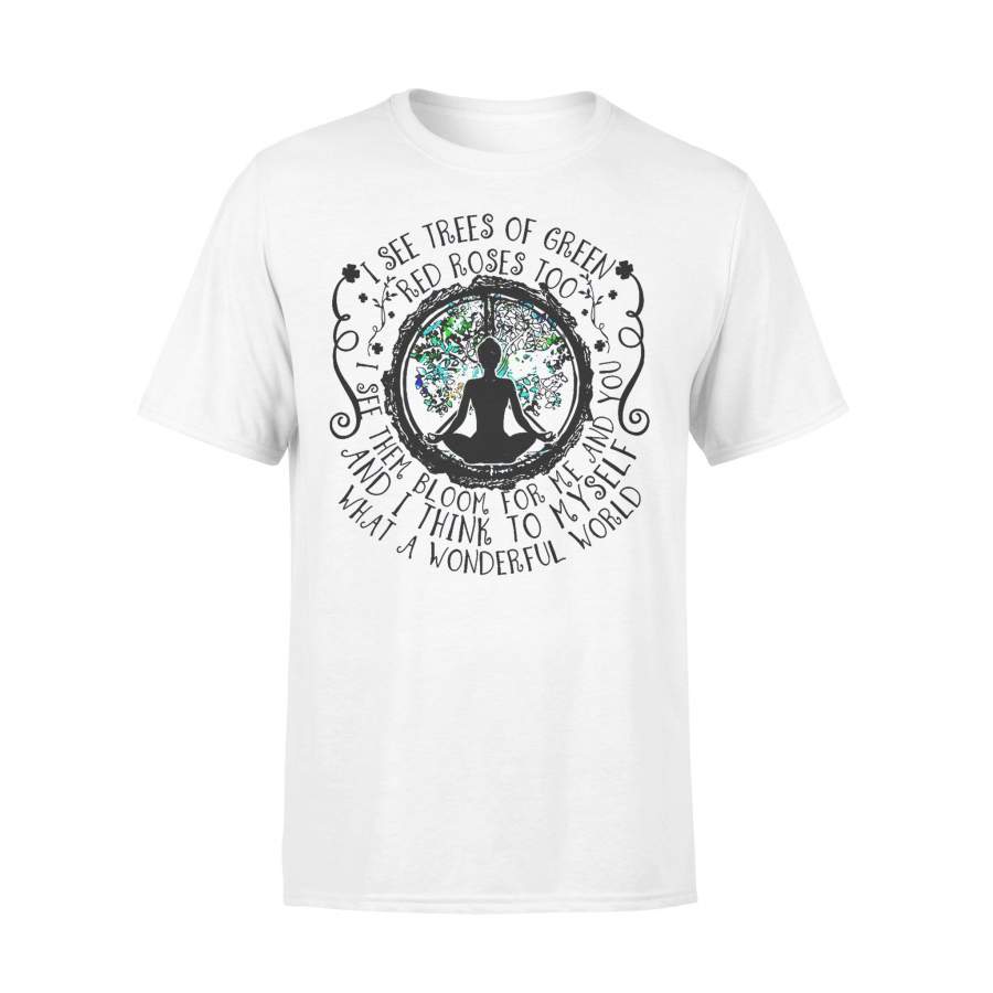 Yoga What A Wonderful World T-shirt