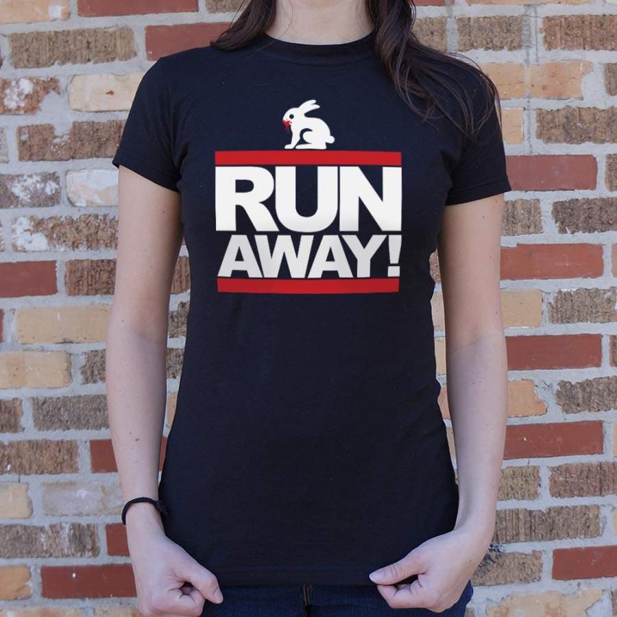 Ladies Run Away Rabbit T-Shirt