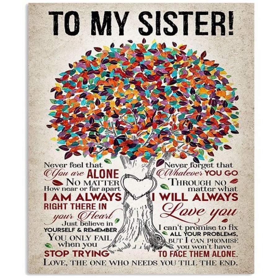 TO MY SISTER-LOVE YOU Vertical Poster - Poster Art Design