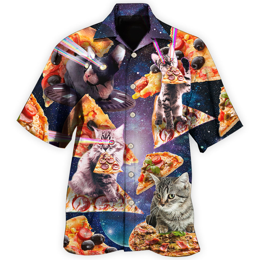 Pizza Cat Into The Galaxy Sky Hawaii Shirt Ha87989