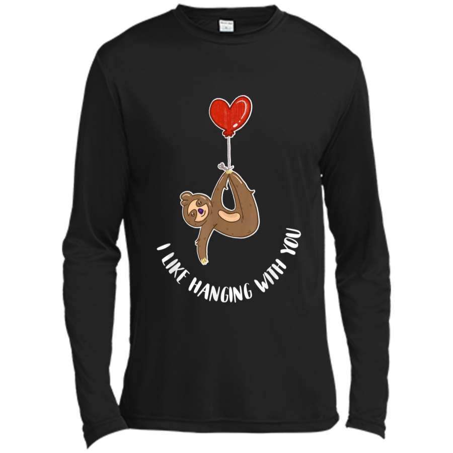 Valentine’s Day Sloth Gift Teenage Girls Couples Tween Long Sleeve Moisture Absorbing Shirt
