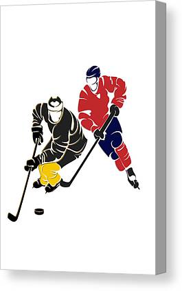 Rivalries Penguins And Capitals Joe Hamilton Canvas Print