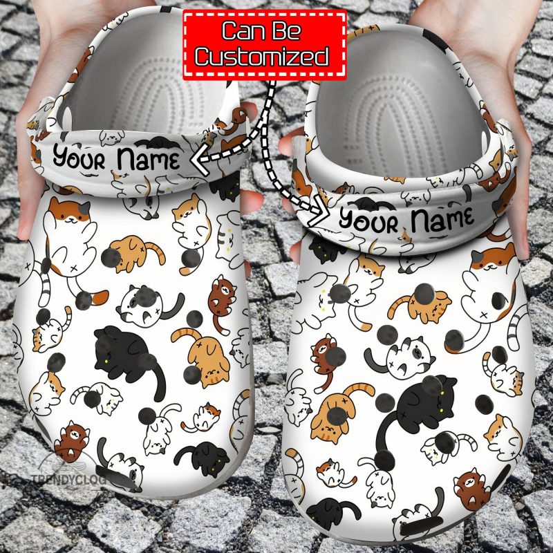 Animal Personalized Cat Pattern Gift For Lovers Comfortable Summer Clog Shoes