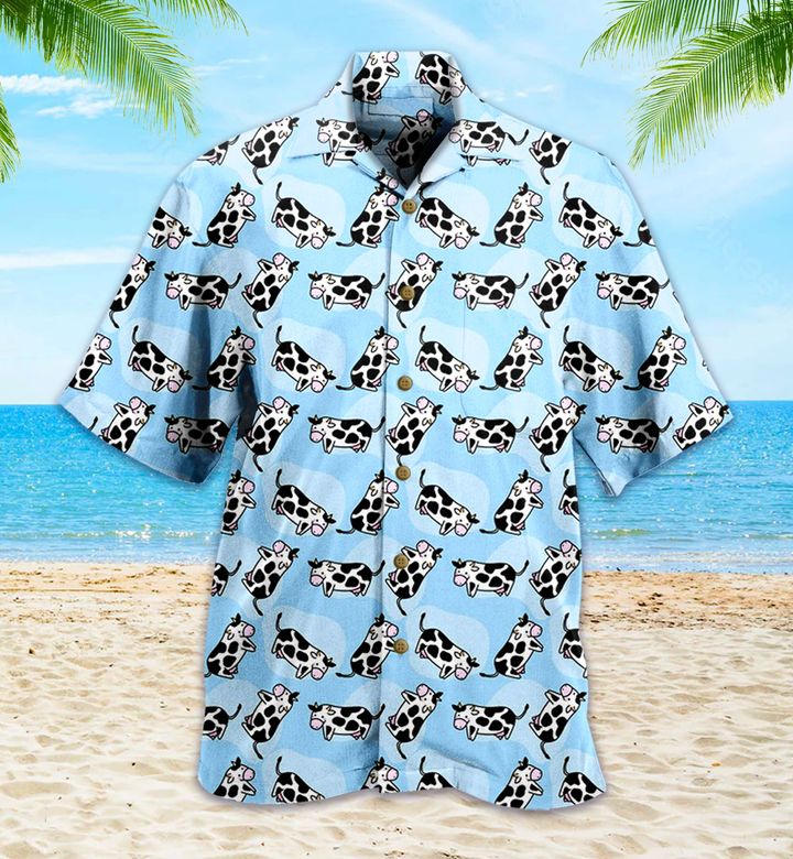 Cow Blue Hawaii Shirt Ha82133