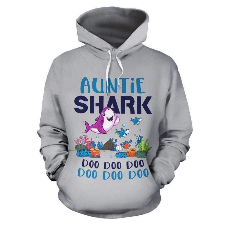 AUNTIE SHARK BLUE HOODIE