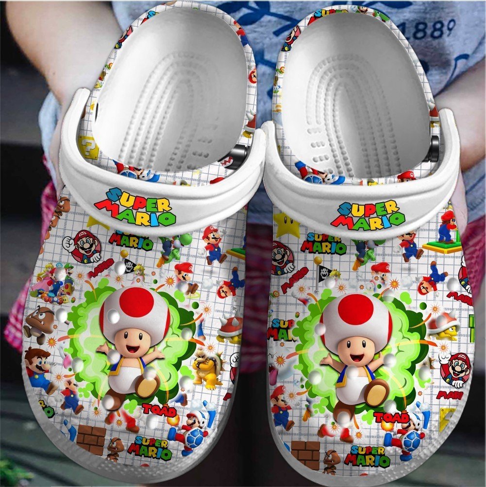 Super Mario Game Movie Crocs Crocband Clogs Shoes Comfortable For Men Women and Kids 12