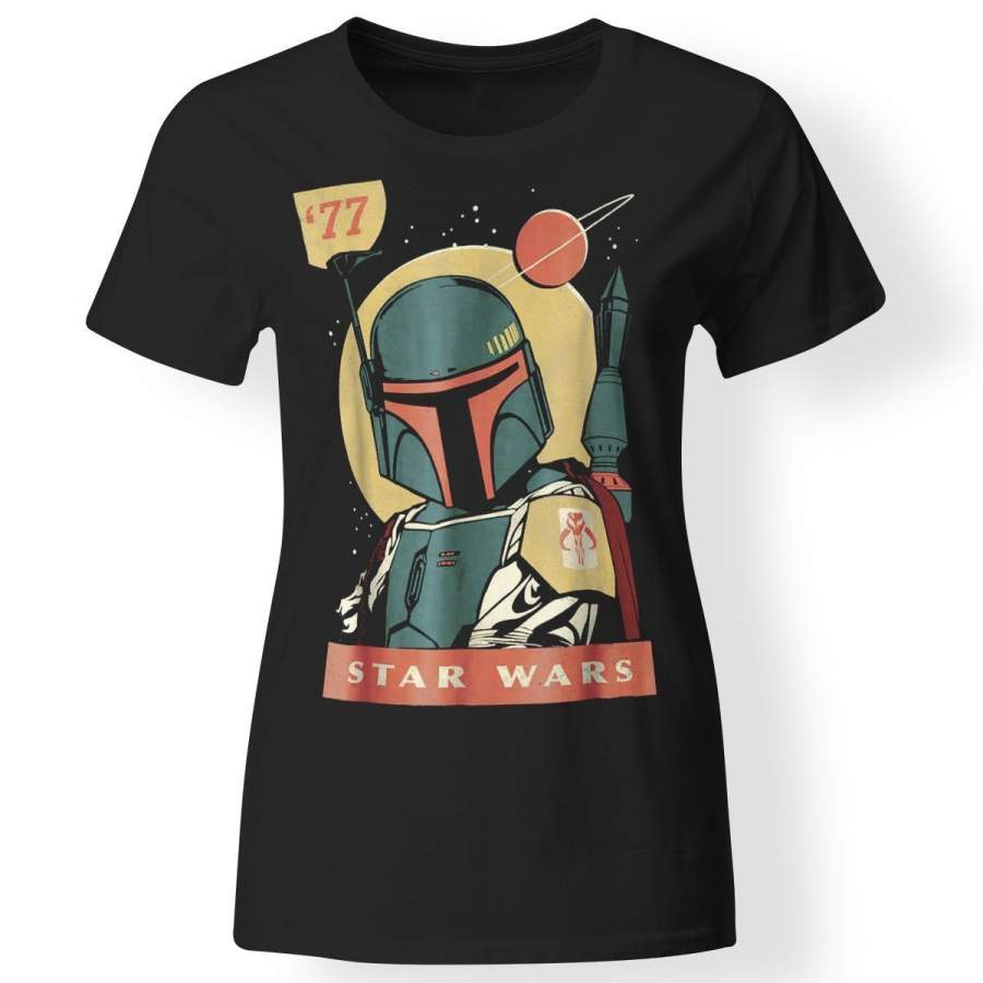 boba fett Vintage Trading Card ’77 Graphic T-Shirt For women