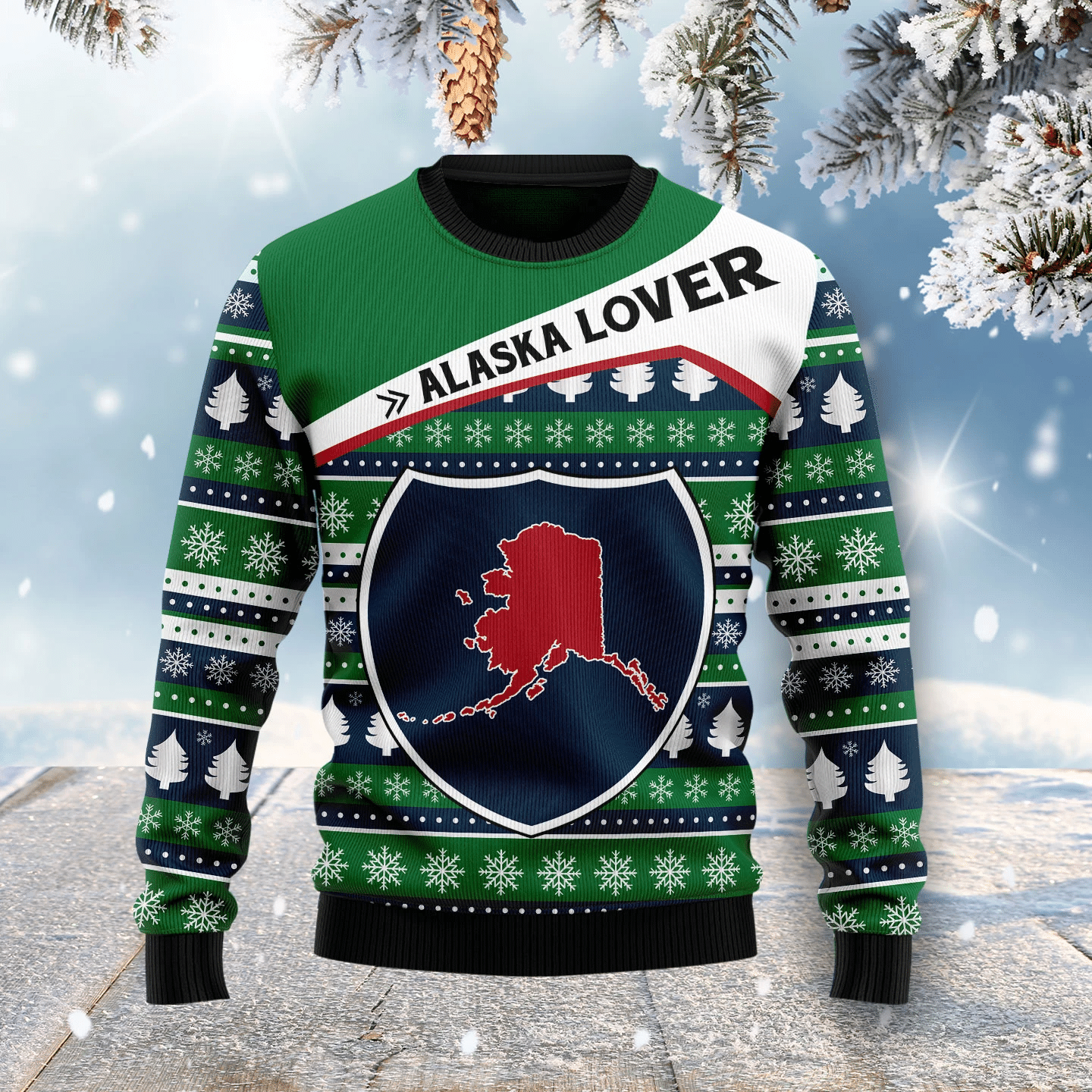 Alaska Lover Christmas Ugly Sweater