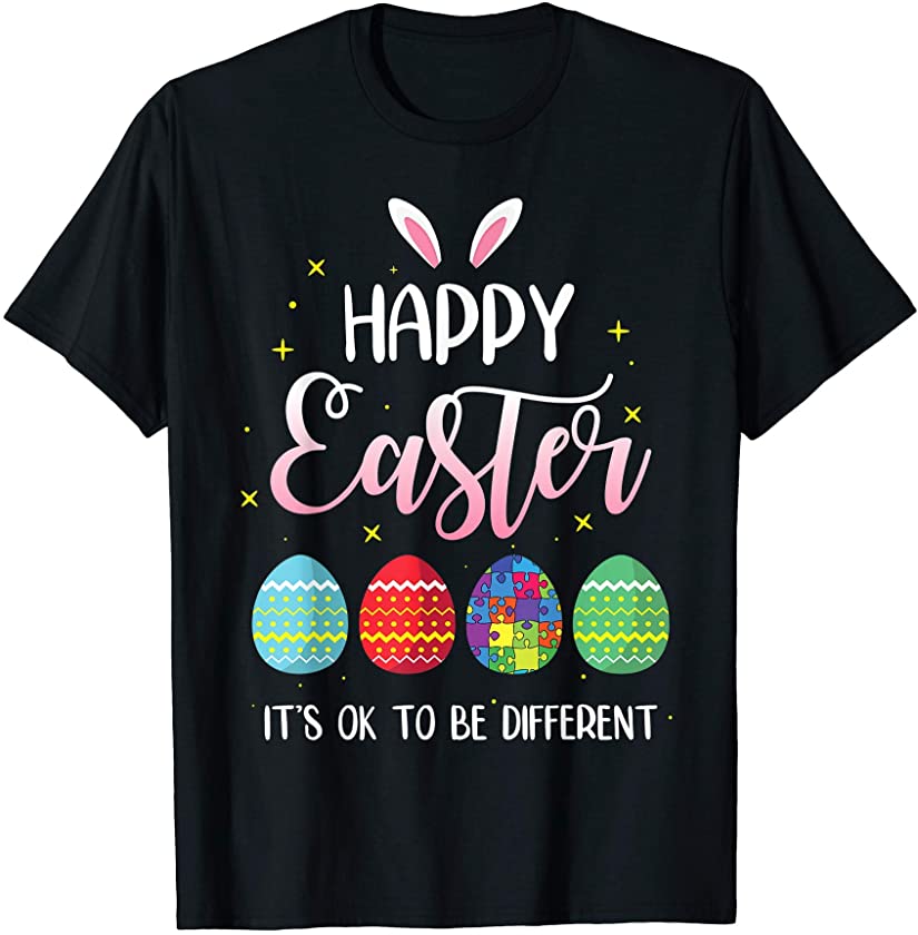 Autism Easter Bunny Egg Puzzle Autism Awareness Puzzle Piece T-Shirt