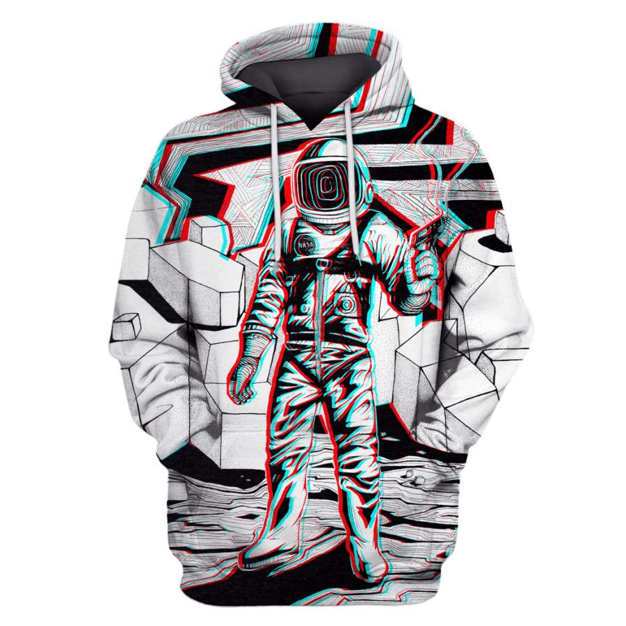 Astronaut in the space with a gun Custom T-shirt – Hoodies Apparel