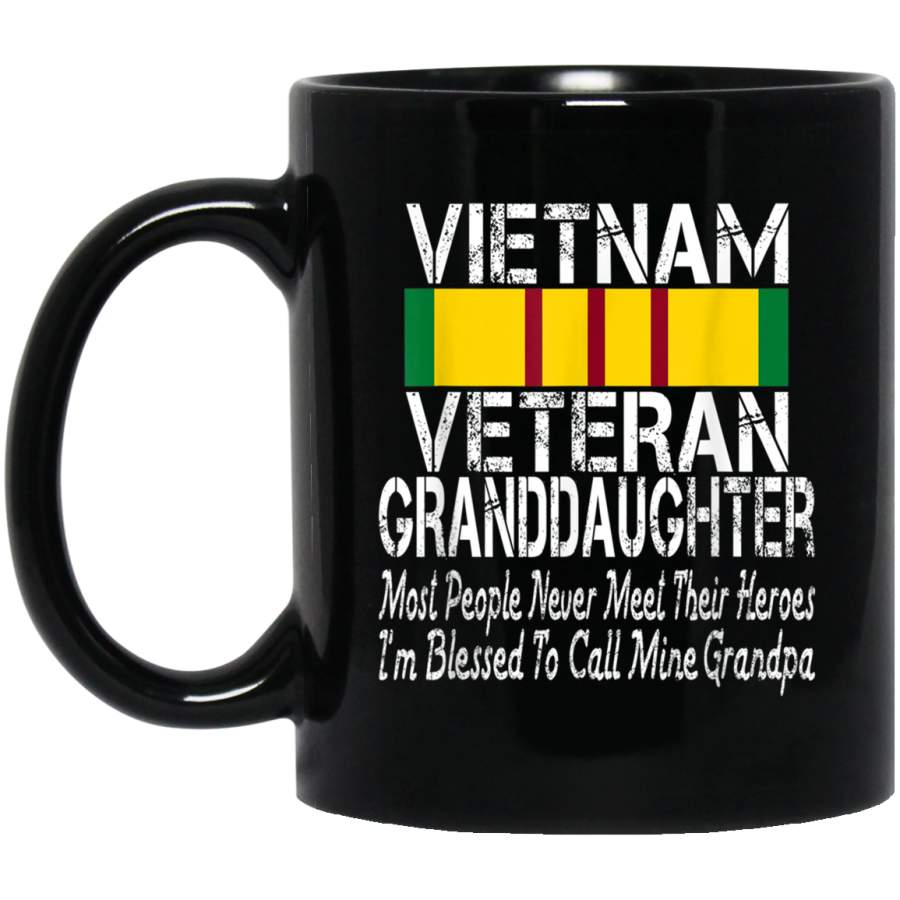 Military Grandpa Blessed Vietnam Veteran Granddaughter Gift Mug