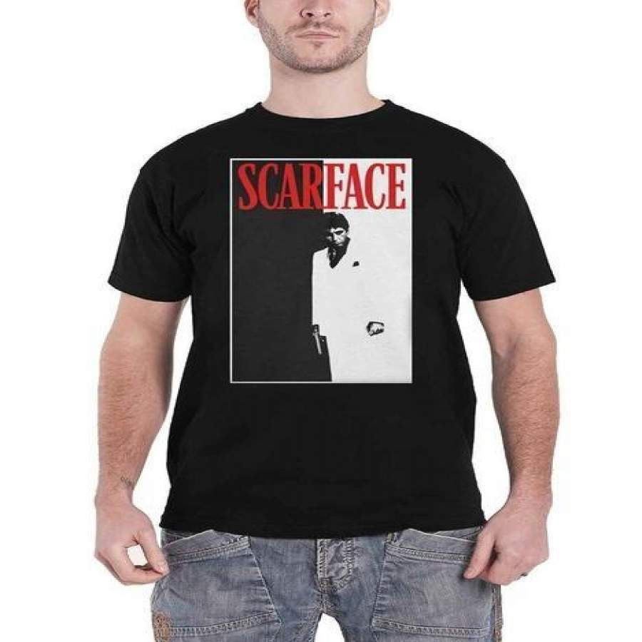 Scarface Movie Poster Logo New Mens Black T-Shirt