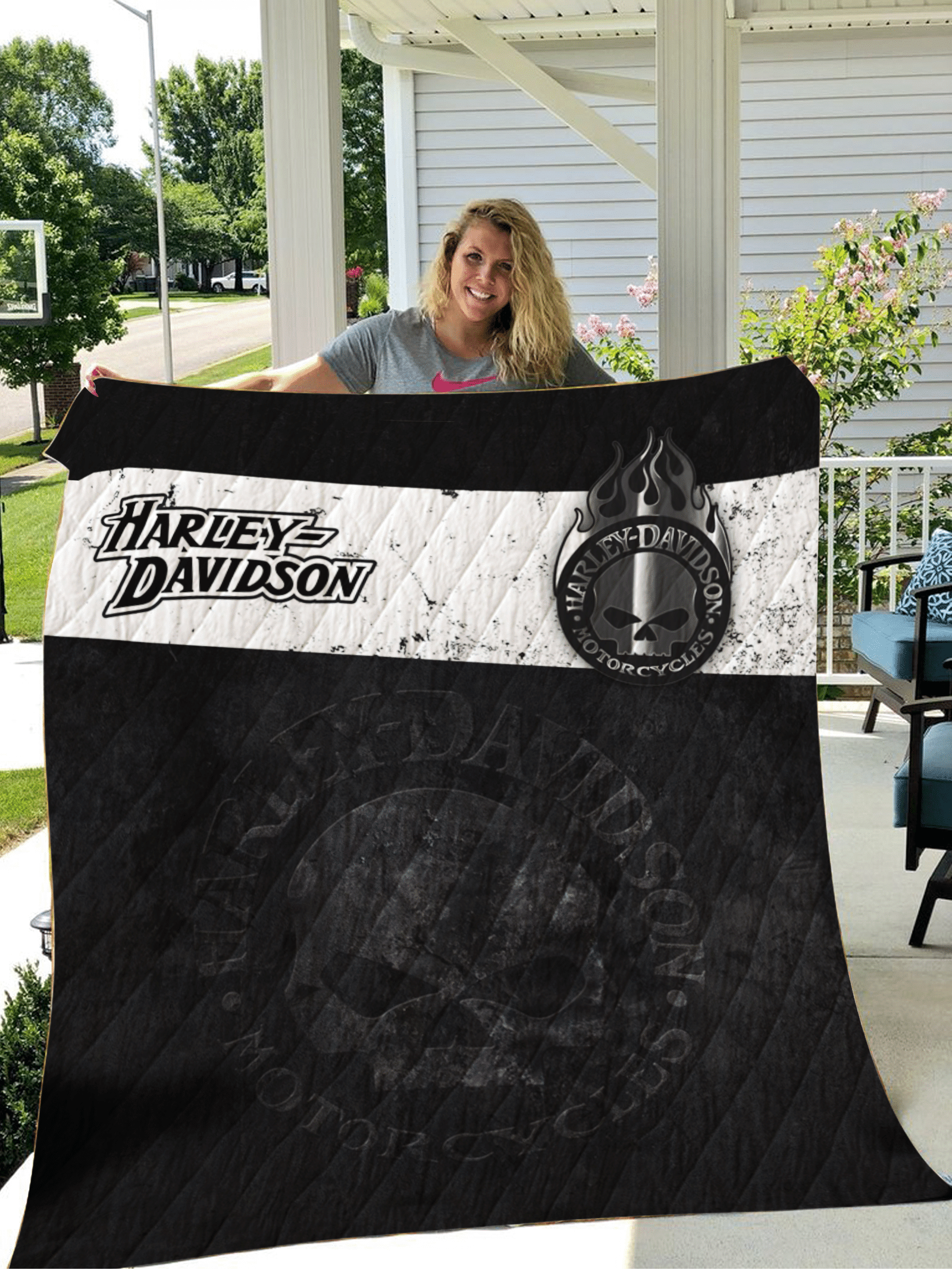 Hd Motorcycle Blanket Quilt Hq1