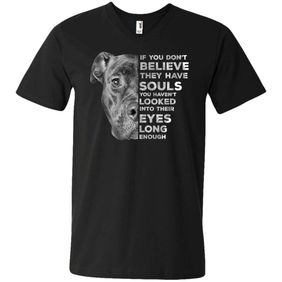 AGR Dog is love If you don’t believe they have souls you haven’t looked Unisex V-neck