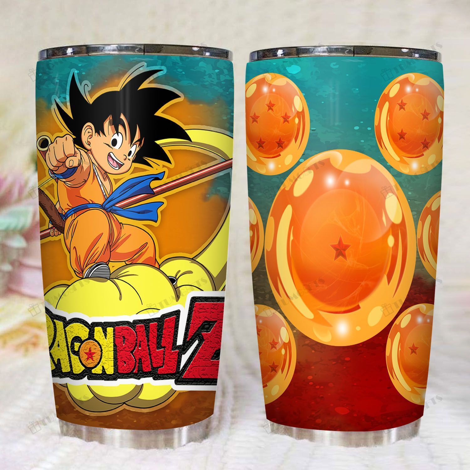 Dragon Ball Z Son Goku & 7 Dragon Balls 20Oz Stainless Steel Tumbler