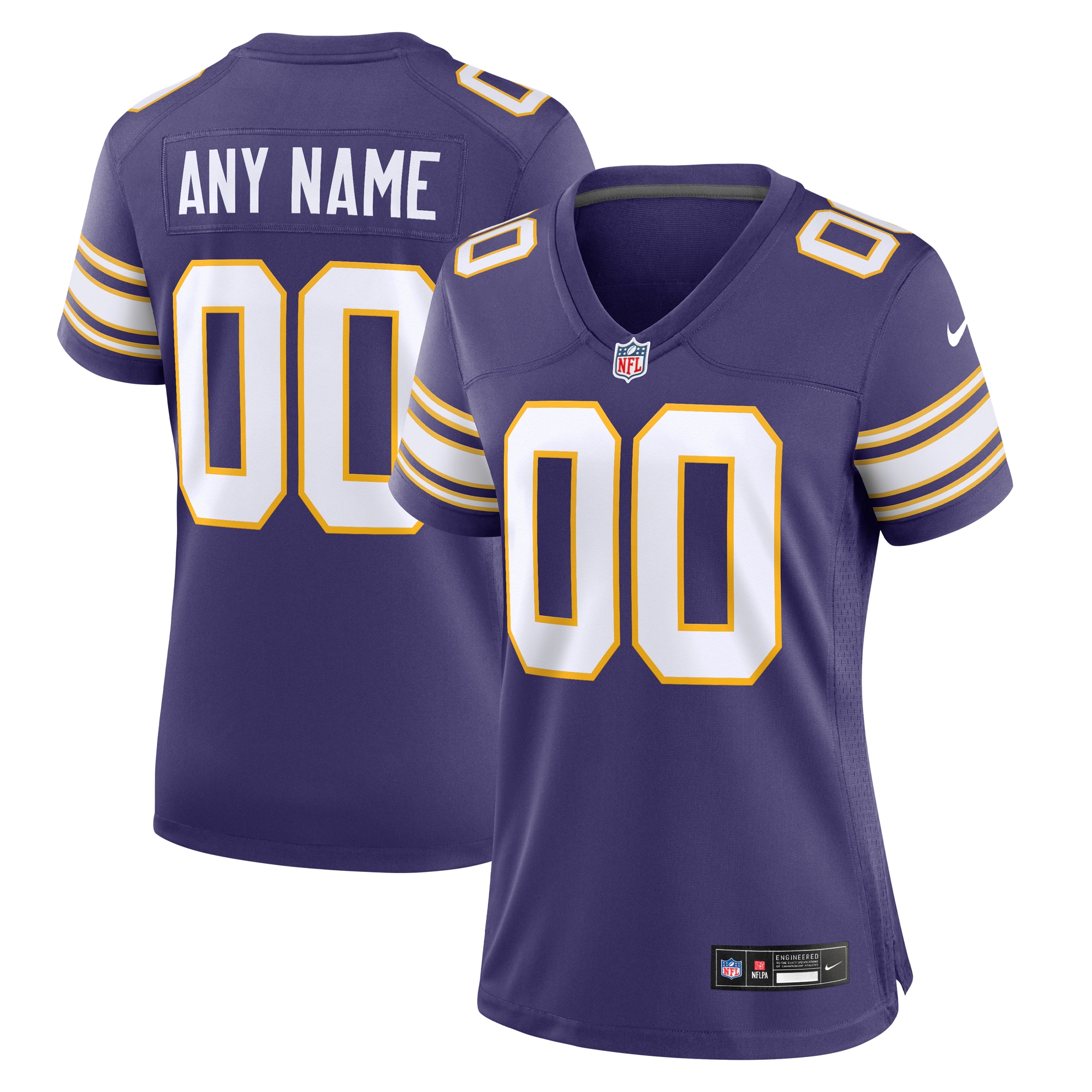 Women’s Minnesota Vikings Purple Classic Custom Game Jersey