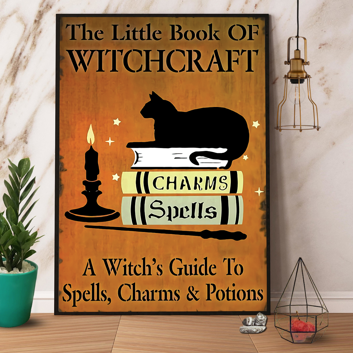 Black Cat The Little Book Of Witchcraft Halloween Canvas And Poster, Canvas Prints, My Poster Wall, Canvas Wall Art, Wall Decor Visual Art, Halloween Gift, Happy Halloween