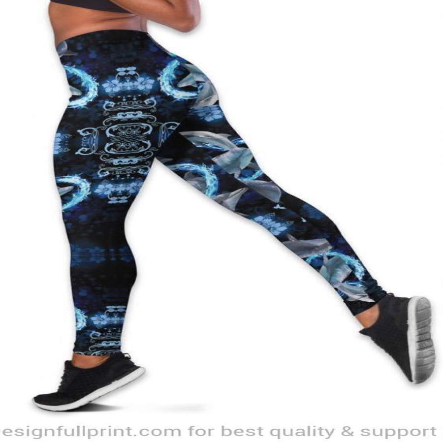 Blue Dolphin High Waisted Leggings