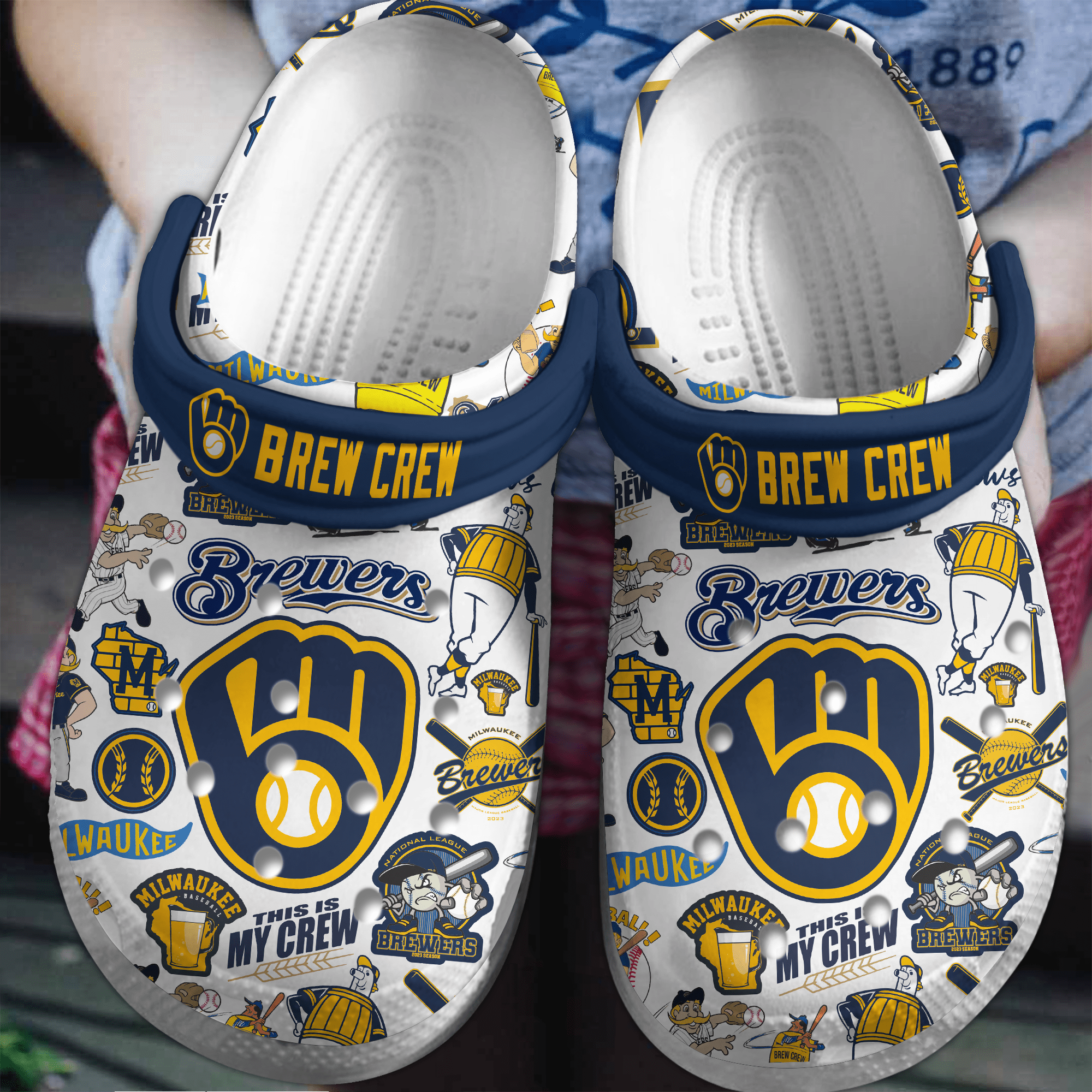 Milwaukee Brewers MLB Sport Crocss Crocband Clogs Shoes Comfortable For Men Women and Kids