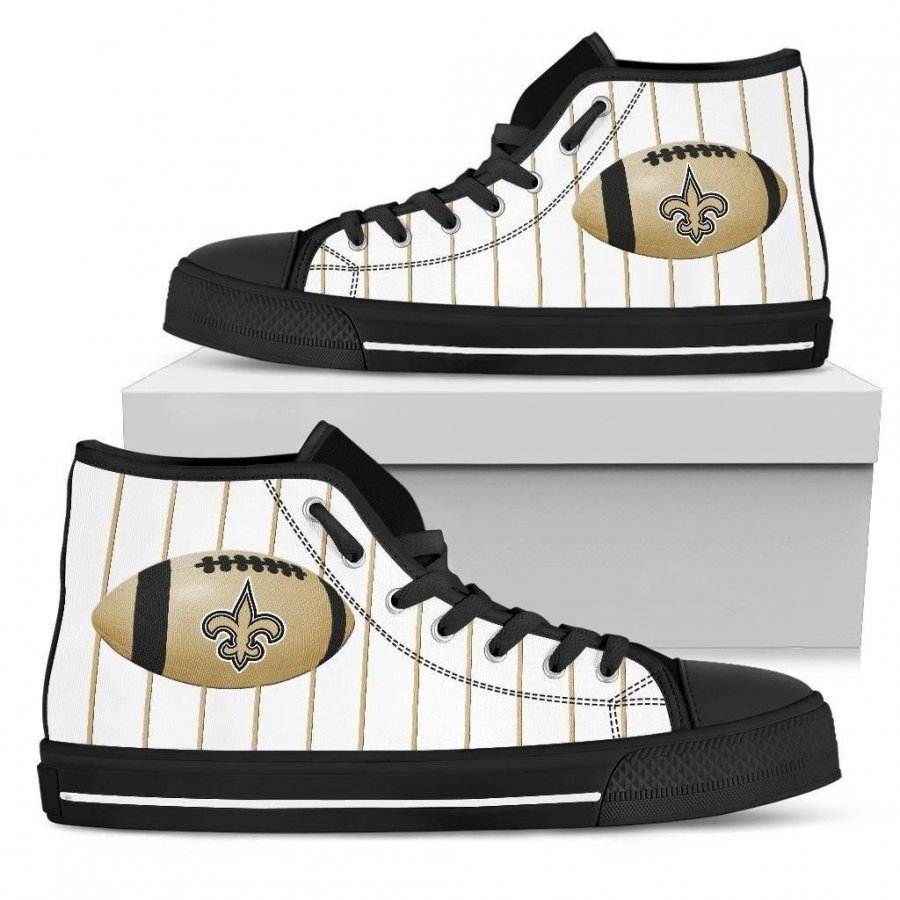 Straight Line With Deep Circle New Orleans Saints High Top Shoes #102