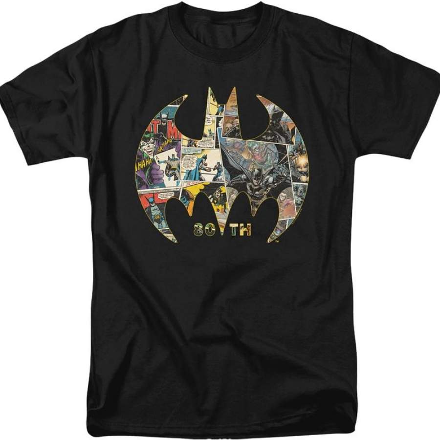 80th Anniversary Bat Symbol Collage Batman T-Shirt