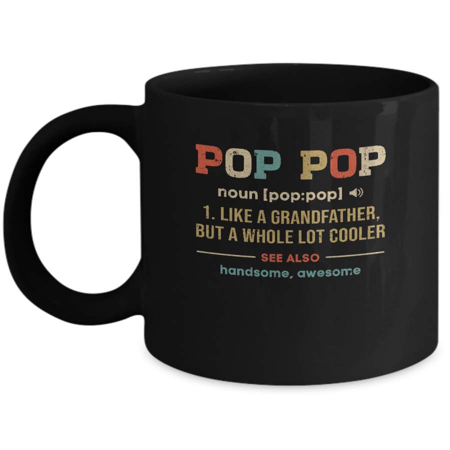 Vintage Pop Pop Gifts Grandpa Definition Fathers Day Mug