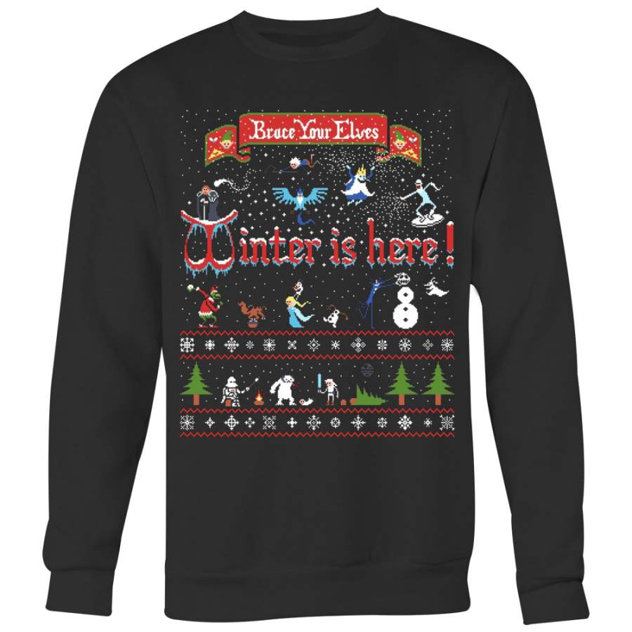 Winter is here ugly Christmas sweater T-shirt