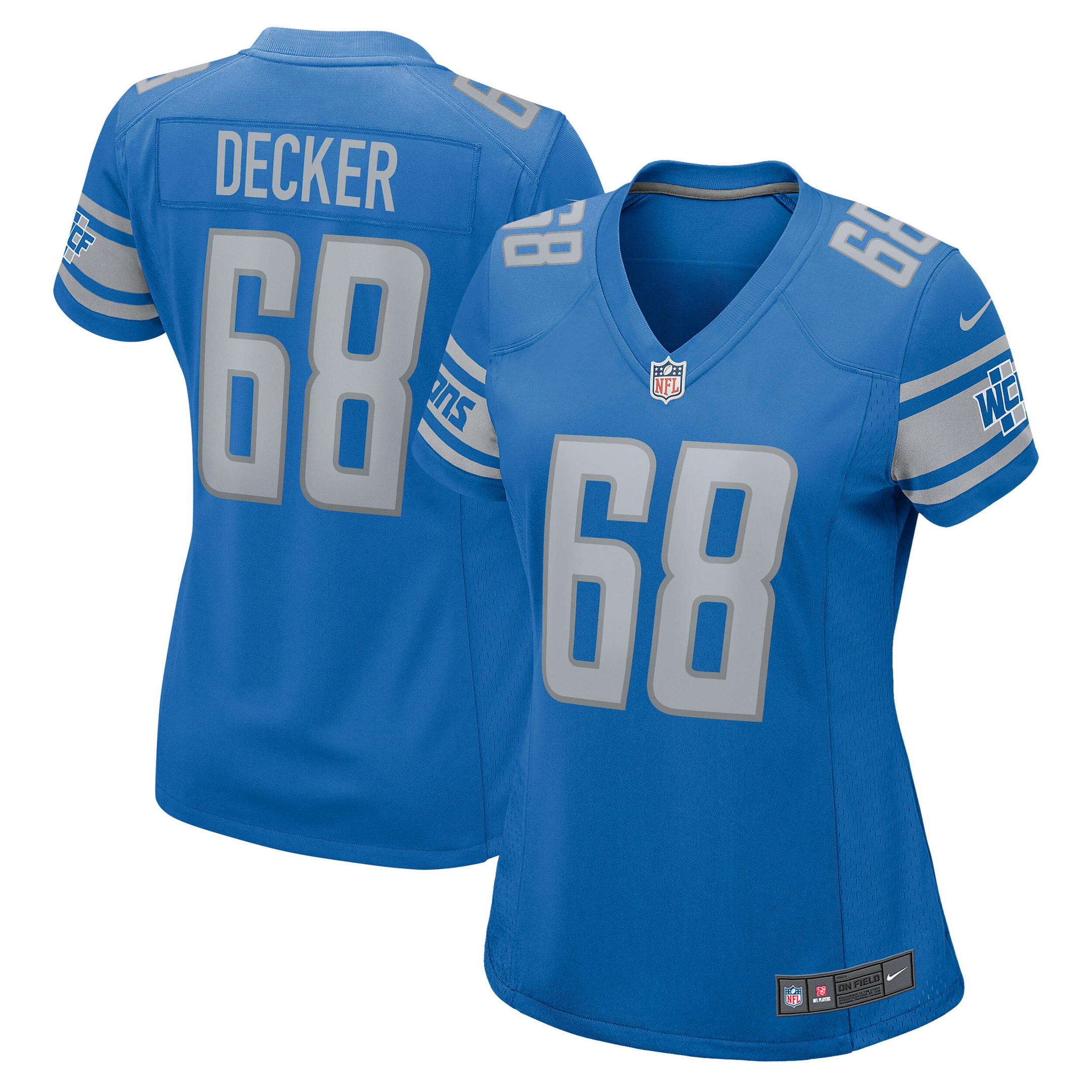 Taylor Decker Detroit Lions Womens Game Jersey – Blue NFL