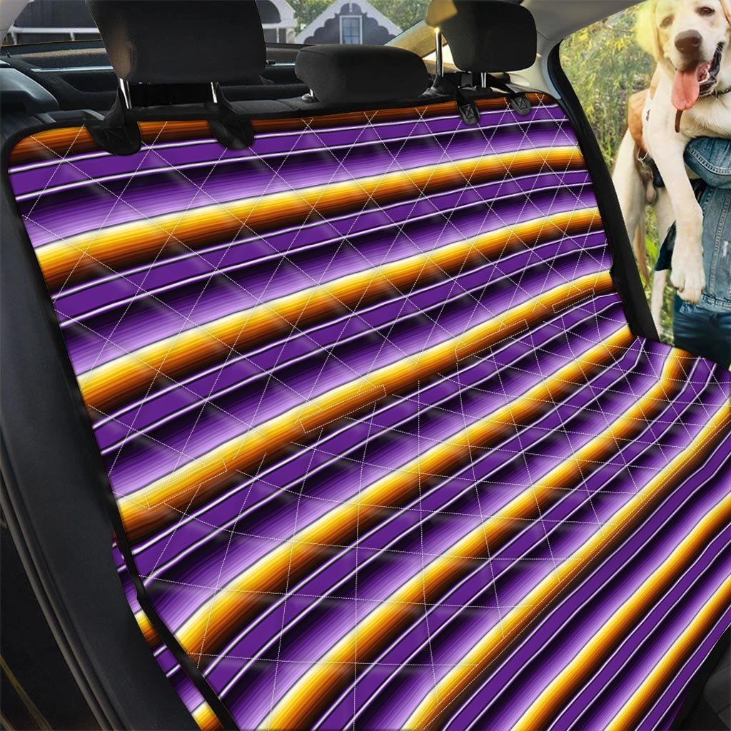 Yellow And Purple Mexican Baja Pet Car Seat Cover