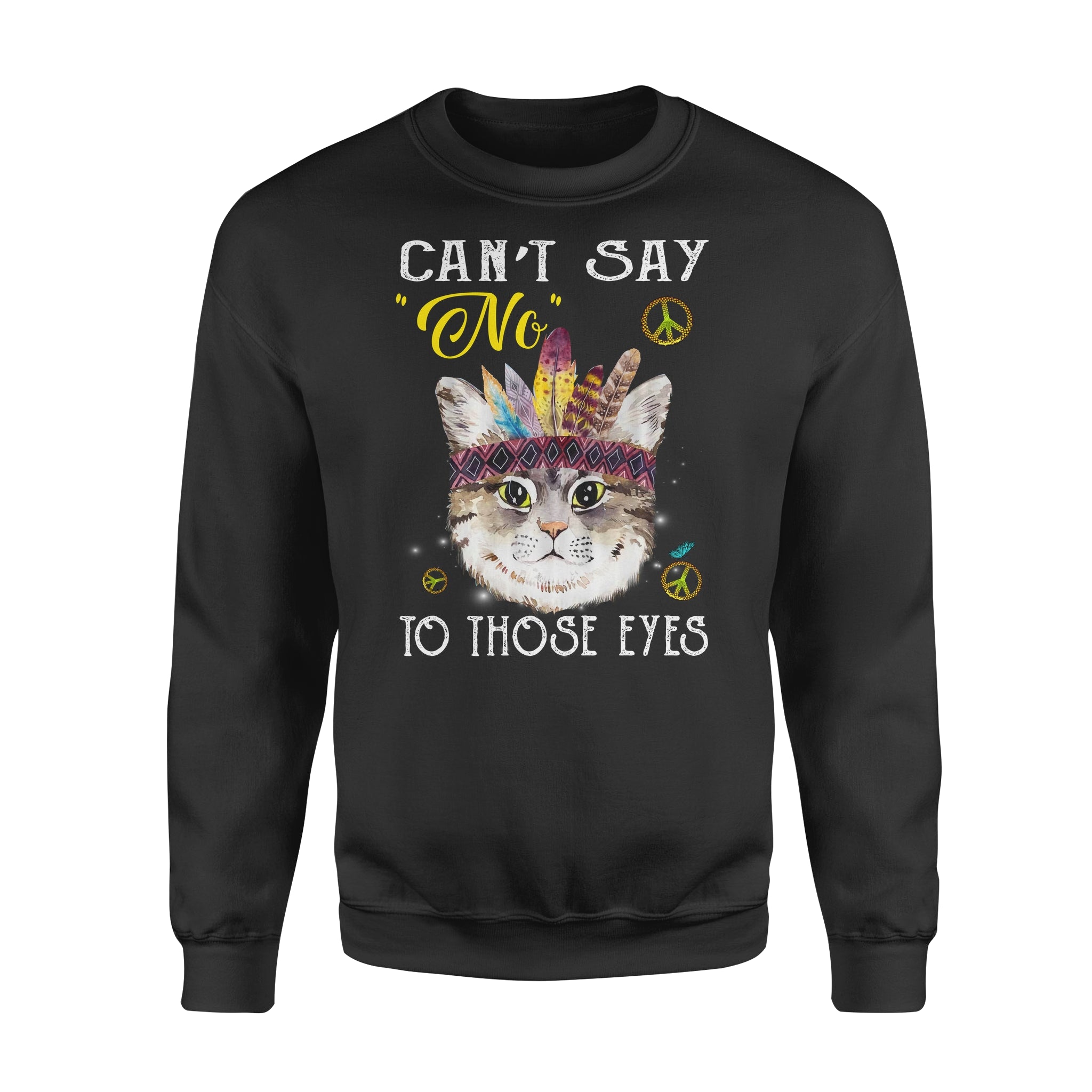 Can’t say No to those eyes Hoho Hippie For Cat Lovers – Standard Crew Neck Sweatshirt