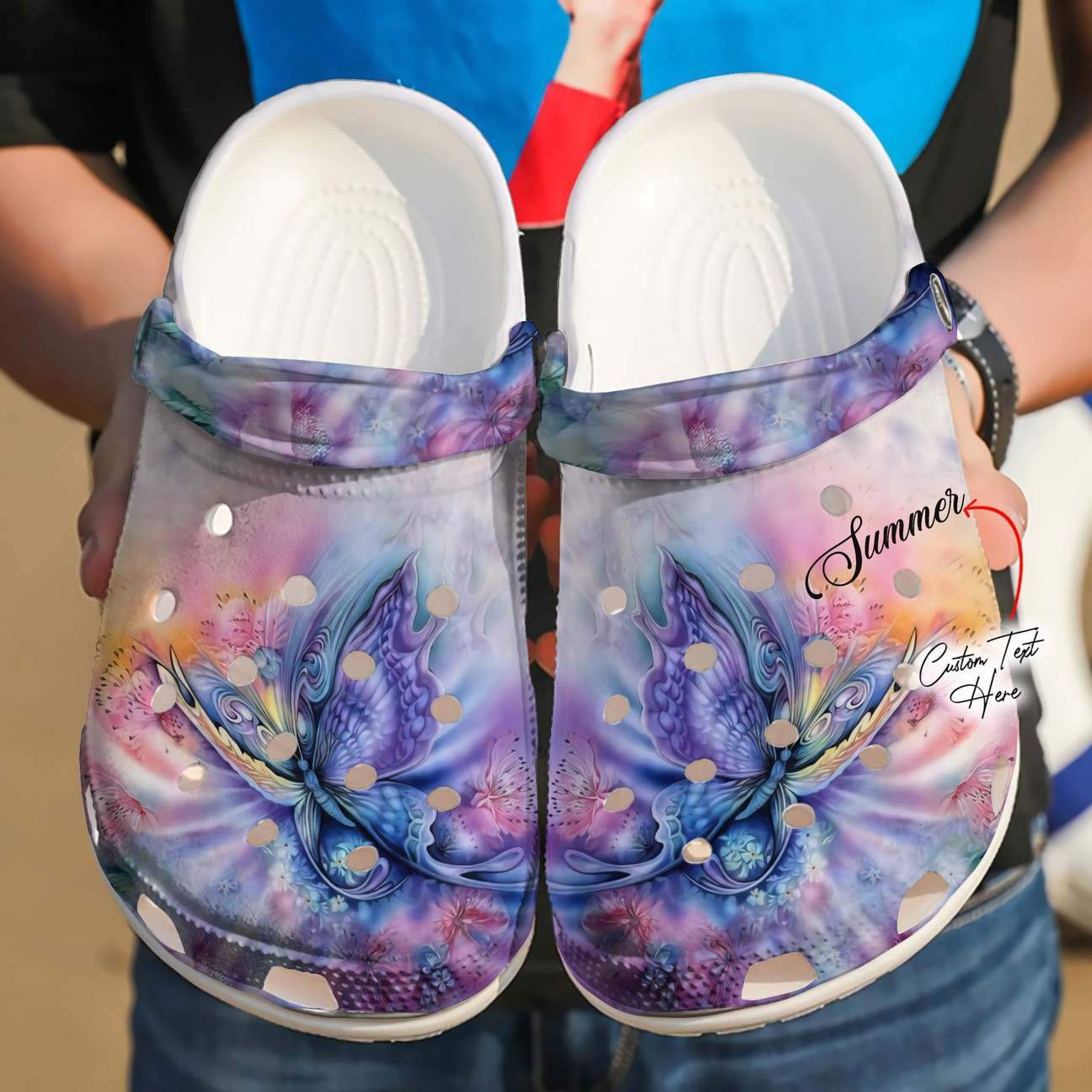 Butterfly Personalized Clog, Custom Name, Text Epic Butterfly, Fashion Style For Women, Men, Kid, Print 3D