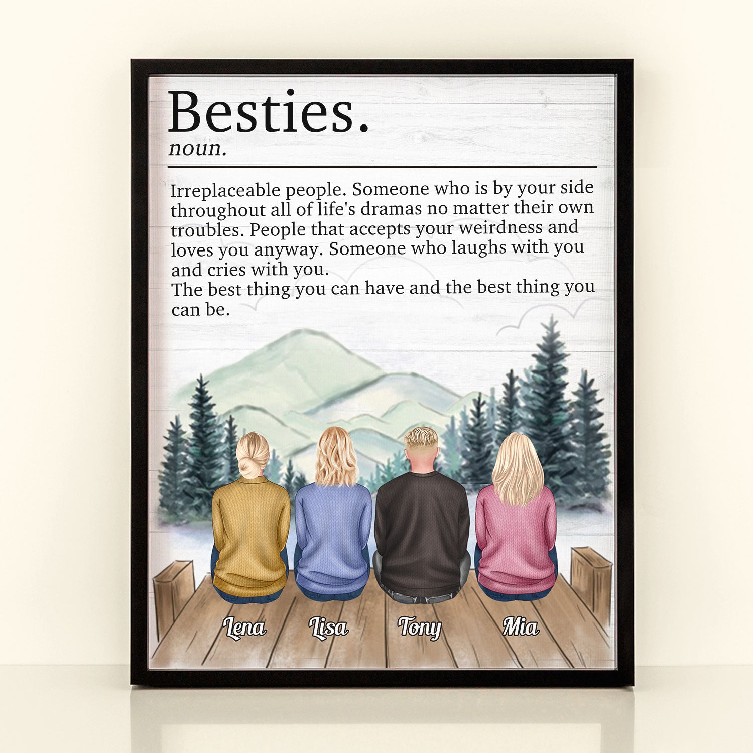 Bestie An Irreplacable Person – Personalized Poster – Christmas Gift For Friends, Best Friends, Besties