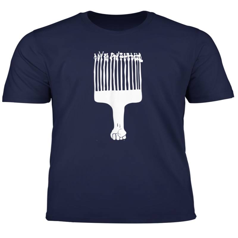 Afro Pick Comb Strong Black Power Fist T Shirt