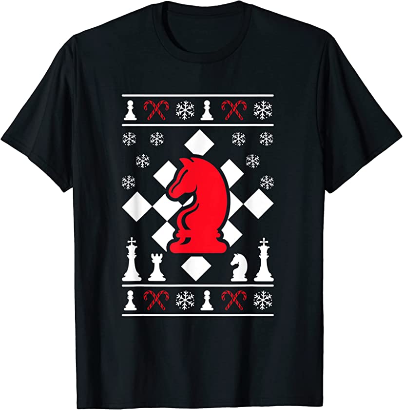 Ugly Christmas Chess Checkmate X-Mas Santa Claus New Year T-Shirt