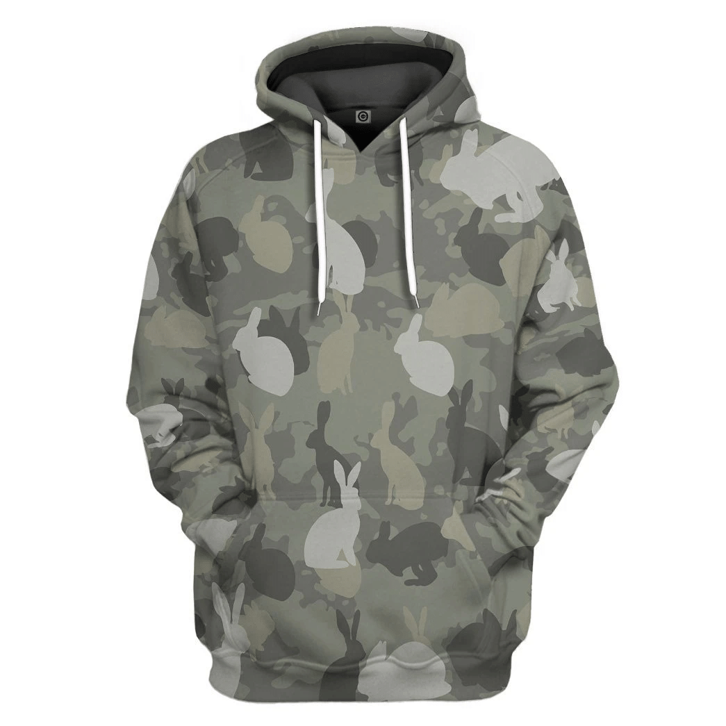 Mysticlife 3D Rabbit Camo Custom Tshirt Hoodie Apparel