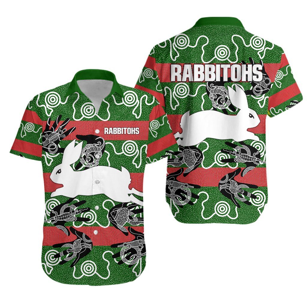 South Sydney Hawaiian Shirt Rabbitohs Indigenous – Animals Aboriginal TH5