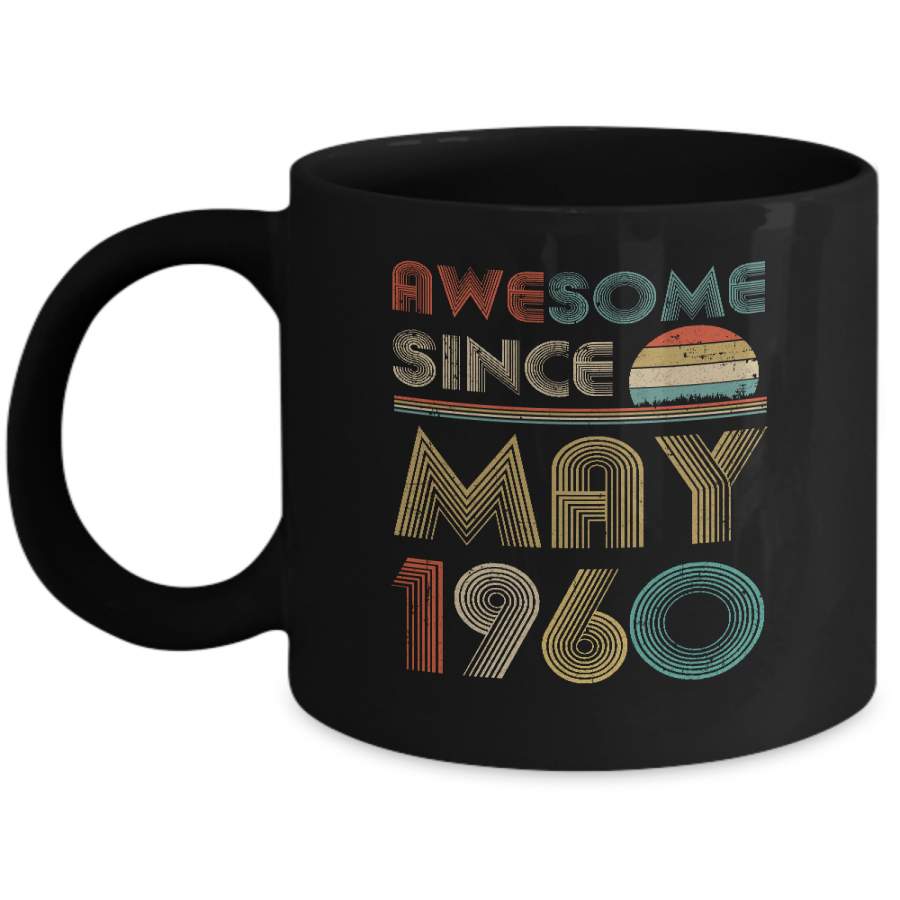 Awesome Since May 1960 Vintage 60th Birthday Gifts Mug