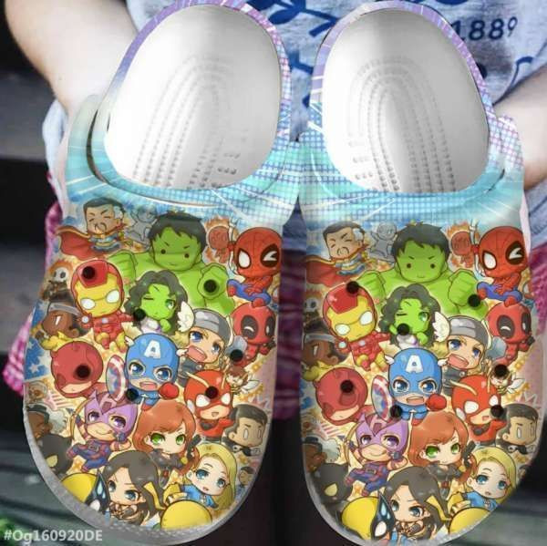 Marvel Heroes Chibi Crocss Clogs For Men Women And Kid Gp1Noasl