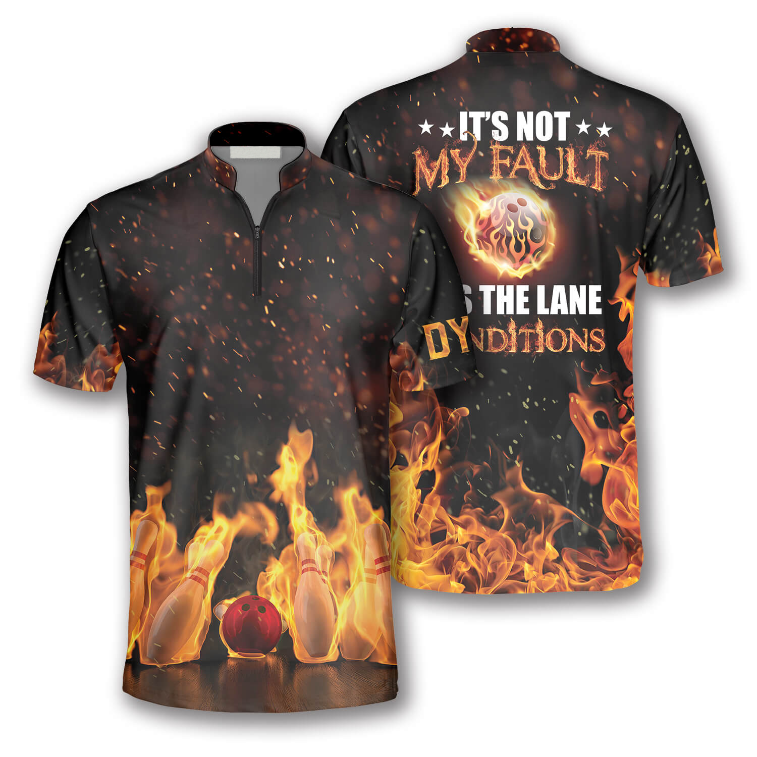 3D All Over Print It’S Not My Fault It’S The Lane Conditions Custom Bowling Jerseys For Men