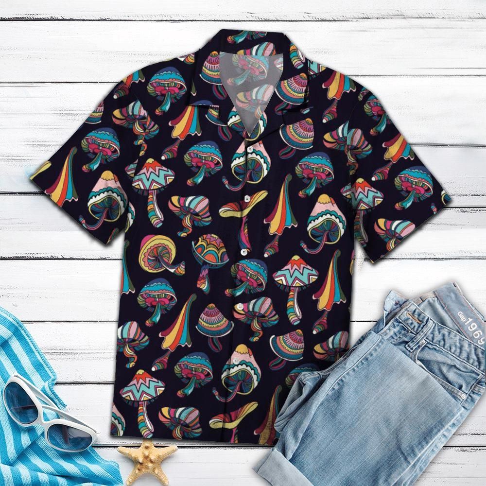 Amazing Mushroom Aloha Hawaiian Shirt Colorful Short Sleeve Summer Beach Casual Shirt For Men And Women