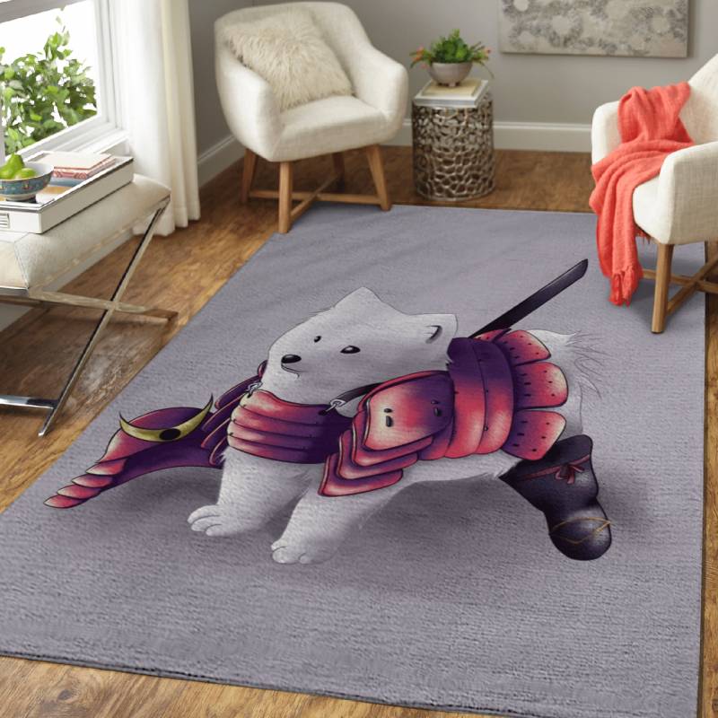 Samurai Spitz – Animals Area Rug Carpet